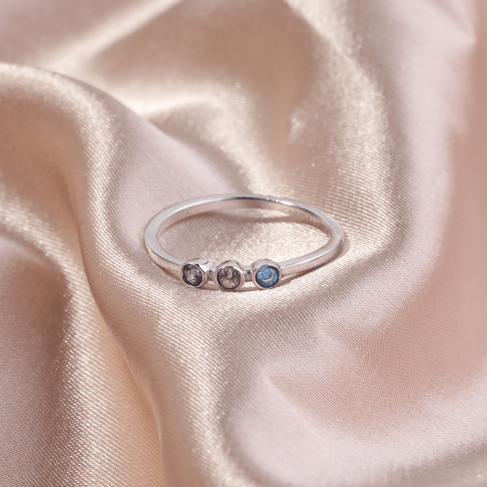 Personalized Dainty Birthstone Ring