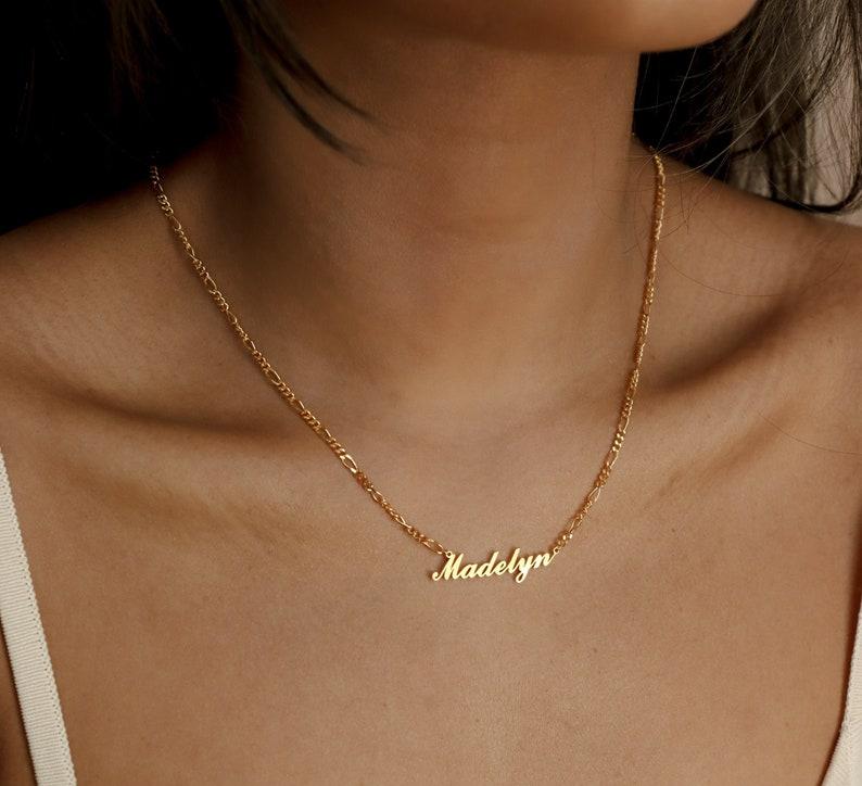 Personalized Figaro Chain Name Necklace