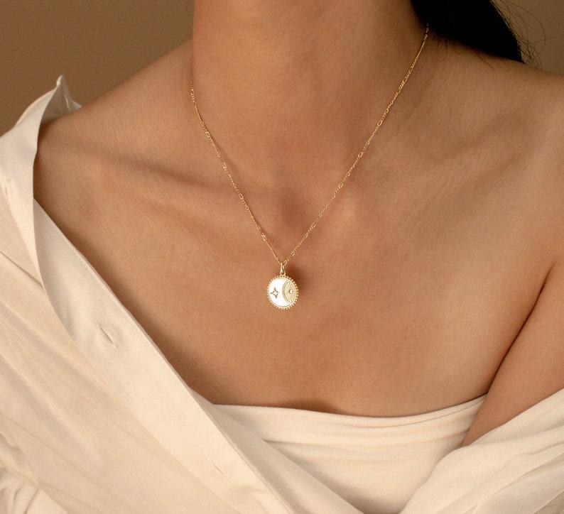 Celestial Mother of Pearl Necklace