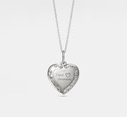 Heart Photo Locket Necklace in Sterling Silver