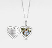 Heart Photo Locket Necklace in Sterling Silver