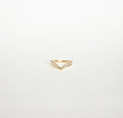 Curve Ring Set Thin Gold Minimalist