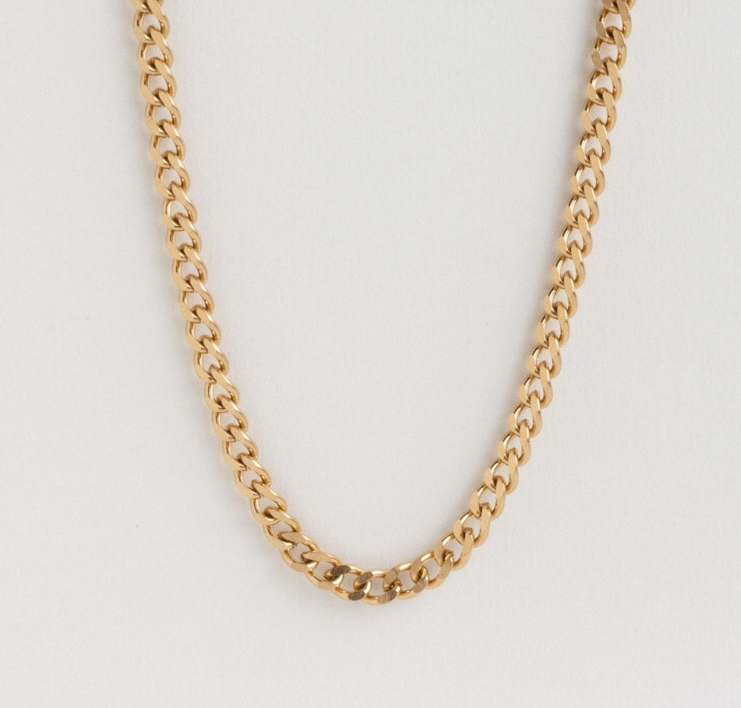 Chunky Gold Curb Chain Necklace