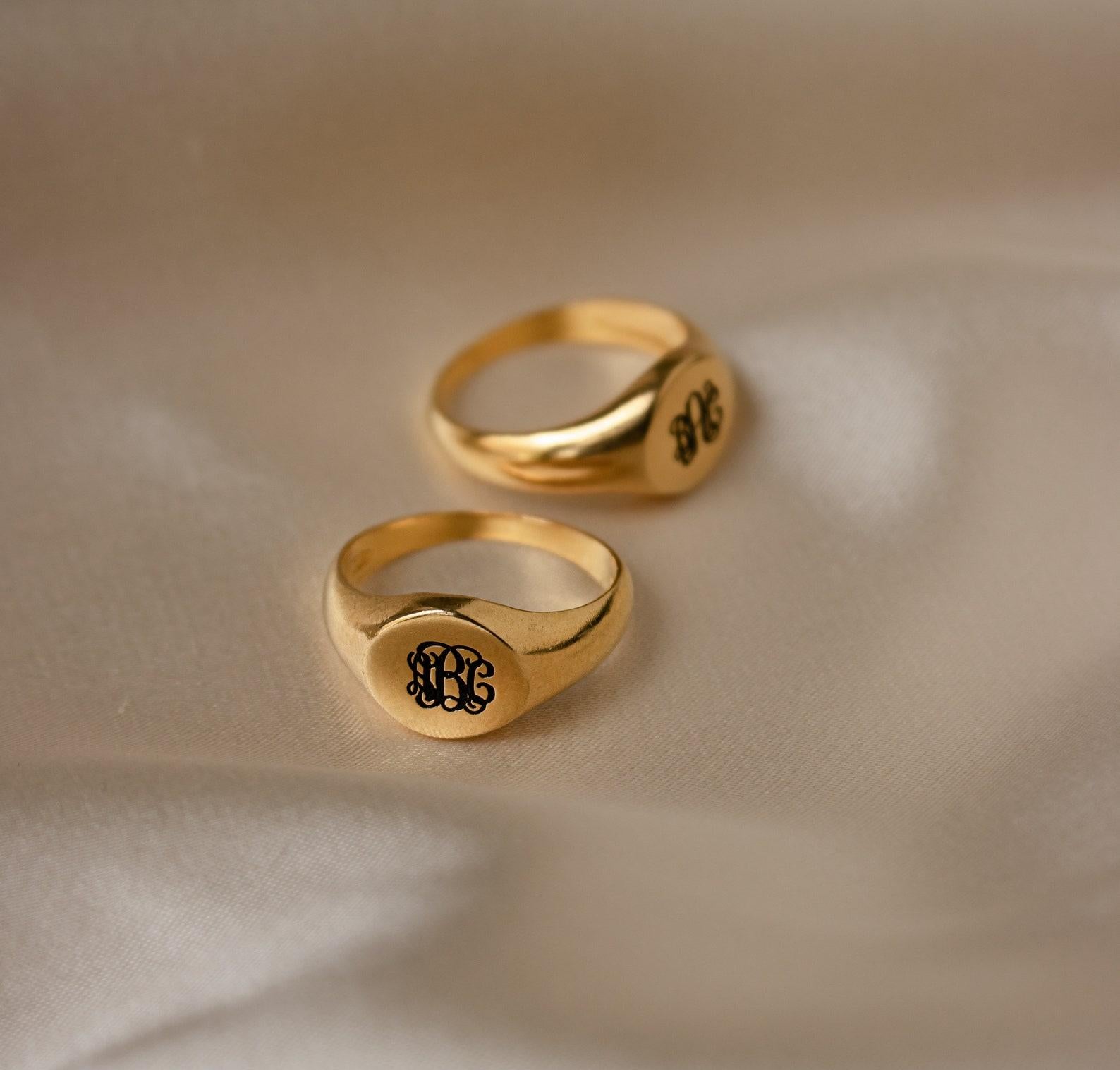 Custom Gold and Silver Signet Ring