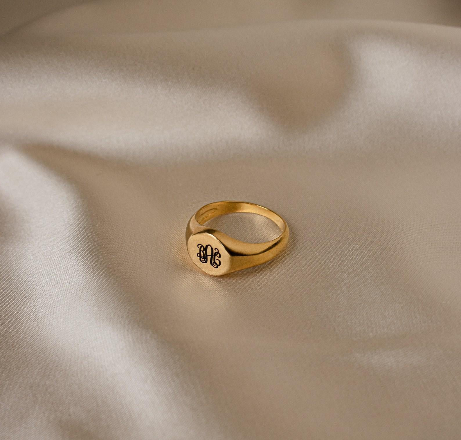 Custom Gold and Silver Signet Ring