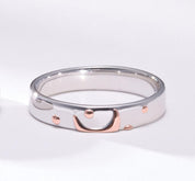 Sun Star Moon Silver Couple Ring