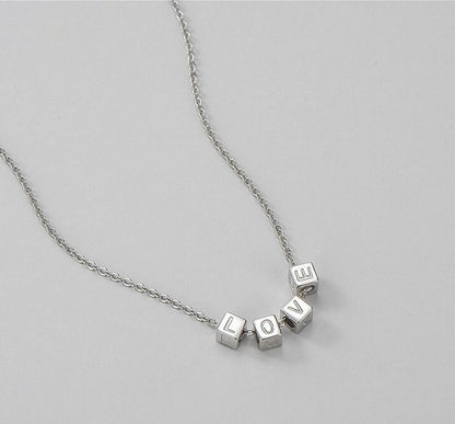 Personalized Silver Name Charm Necklace