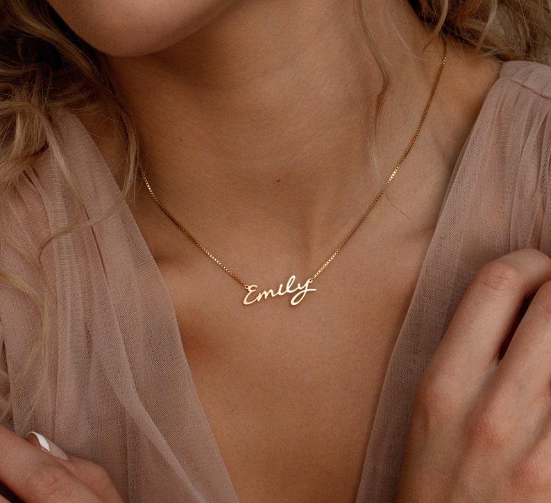 Custom Name Necklace in Gold for Bridesmaids