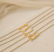 Custom Name Necklace in Gold for Bridesmaids