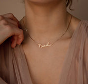 Custom Name Necklace in Gold for Bridesmaids