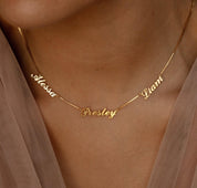 Personalized Minimalist Double Name Necklace