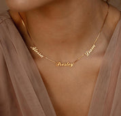 Personalized Minimalist Double Name Necklace