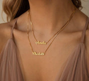 Custom Double Chain Name Necklace