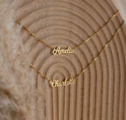 Custom Double Chain Name Necklace