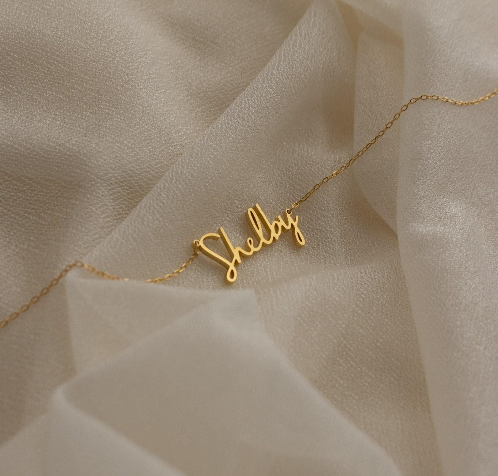 Custom Nameplate Necklace for Bridesmaids