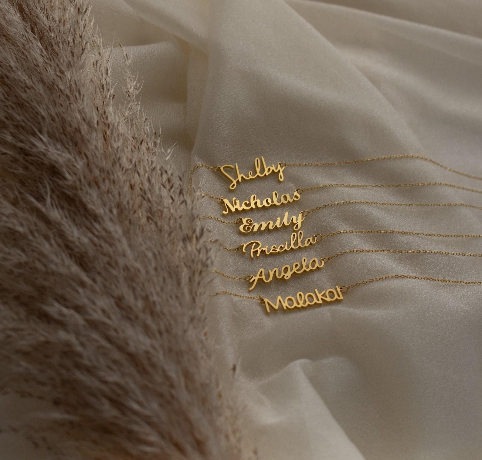 Custom Nameplate Necklace for Bridesmaids