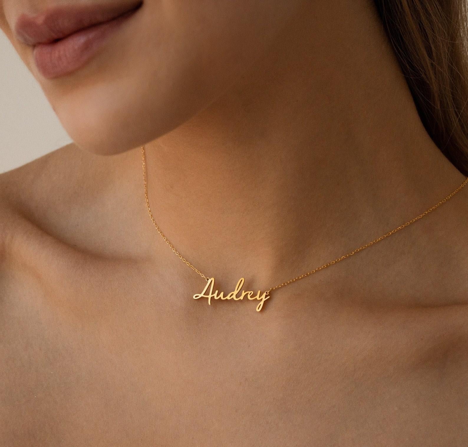 Custom Nameplate Necklace for Bridesmaids