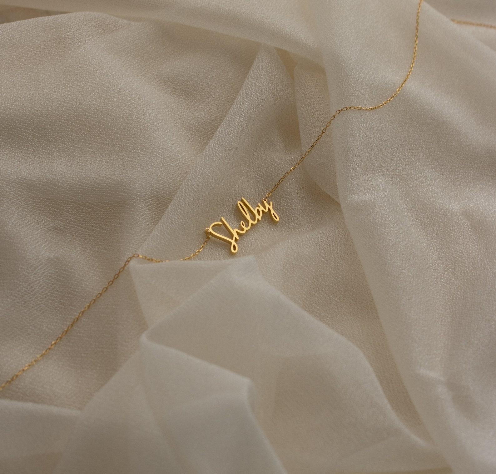 Custom Nameplate Necklace for Bridesmaids