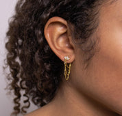 Diamond Chain Huggie Earrings Set