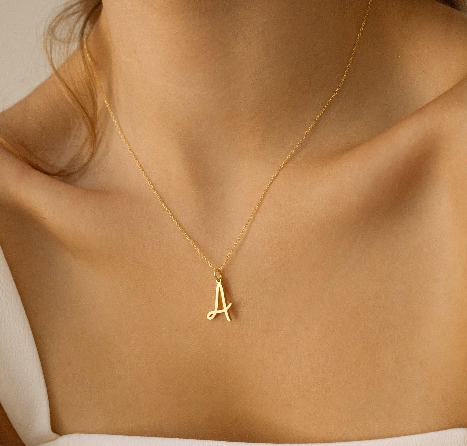 Personalized Minimalist Letter Necklace