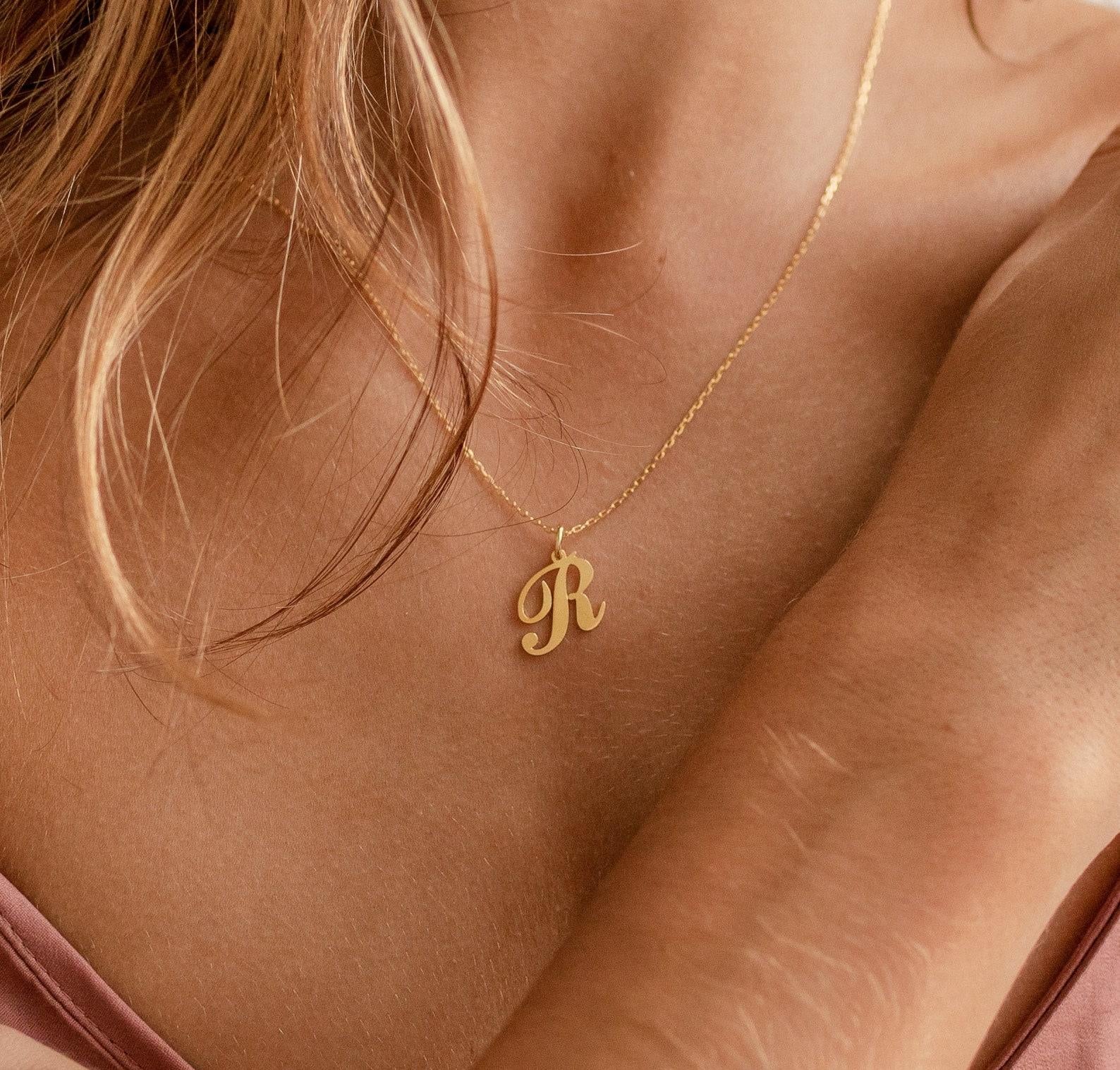 Personalized Minimalist Letter Necklace