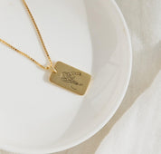 Custom Engraved Baby and Mom Necklace