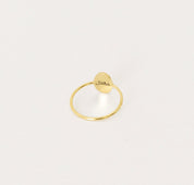 Dainty Floral Birth Flower Ring in Gold Silver Rose