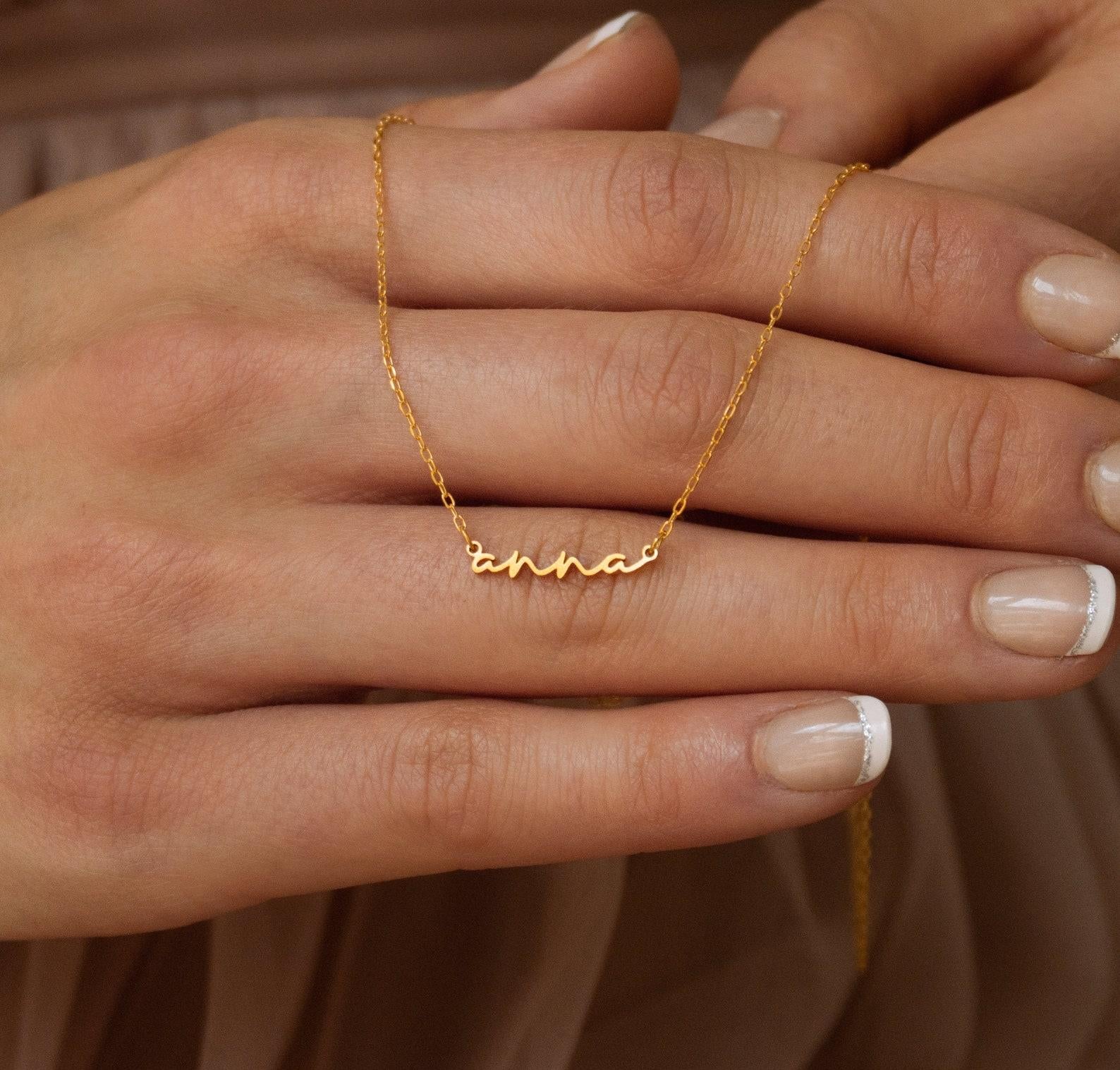 Personalized Dainty Name Charm Necklace