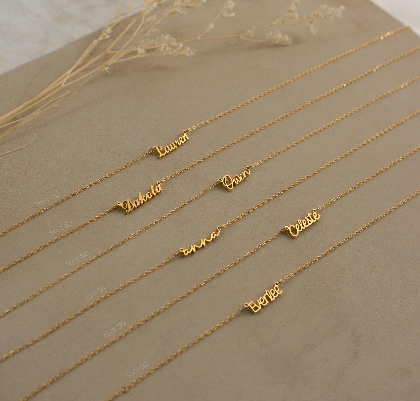 Personalized Dainty Name Charm Necklace