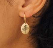 Dainty Birth Flower Dangle Earrings