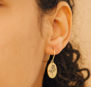 Dainty Birth Flower Dangle Earrings