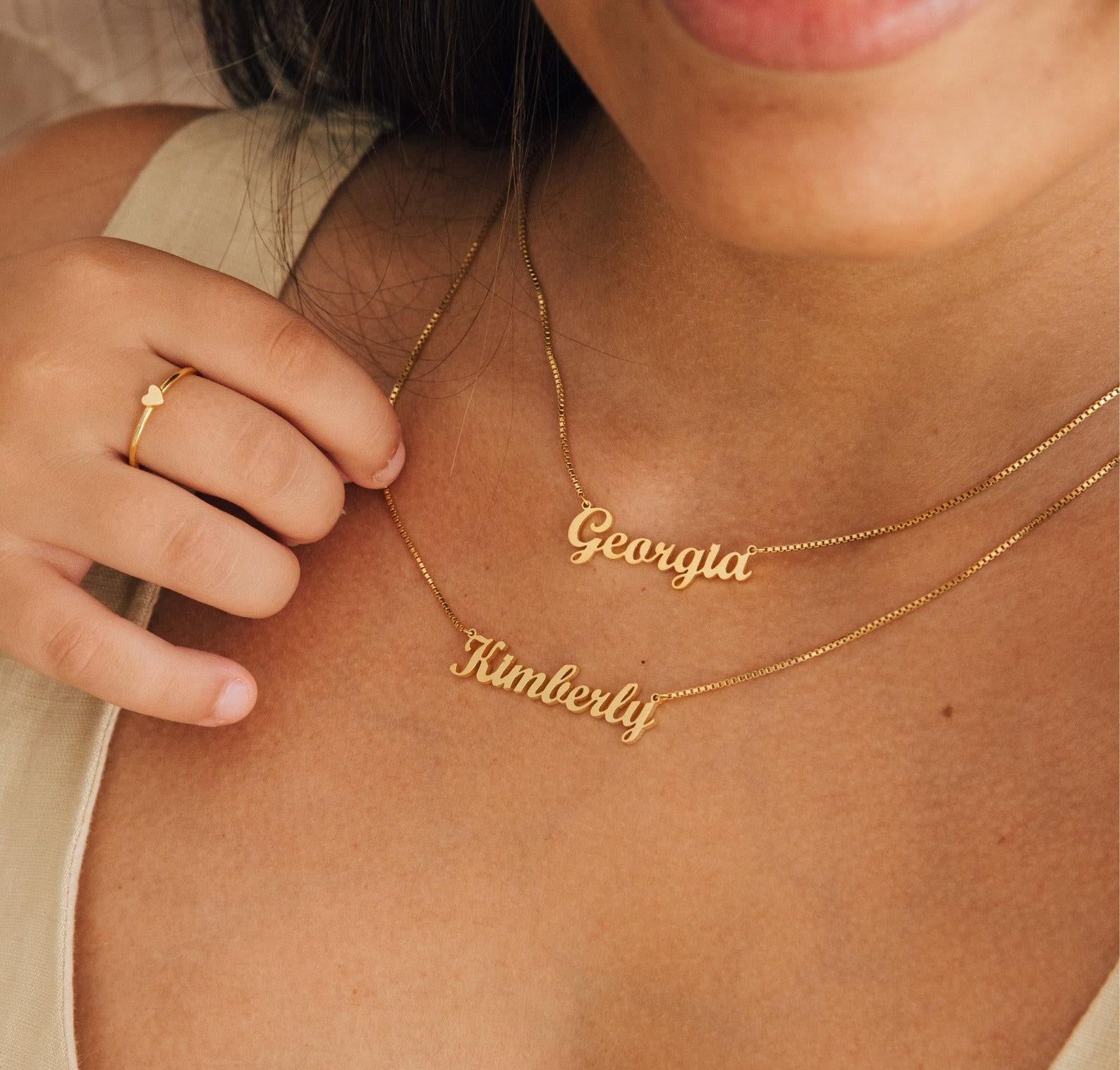 Custom Two Layer Name Necklace