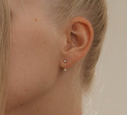 Dainty Opal Ear Jacket Earrings