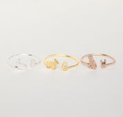 Personalized Pet Initial Charm Ring