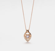 Heart Photo Projection Necklace with Gold Pendant