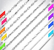 Silver Twist Chain Necklace for Best Friends