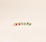 Personalized Birthstone Stud Earrings for Her