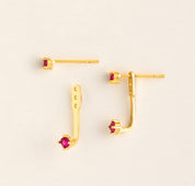 Personalized Birthstone Ear Jacket Earrings