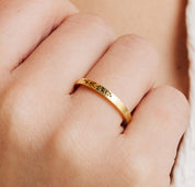 Personalized Engraved Floral Friendship Ring