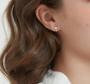 Dainty Gold Tulip Stud Earrings