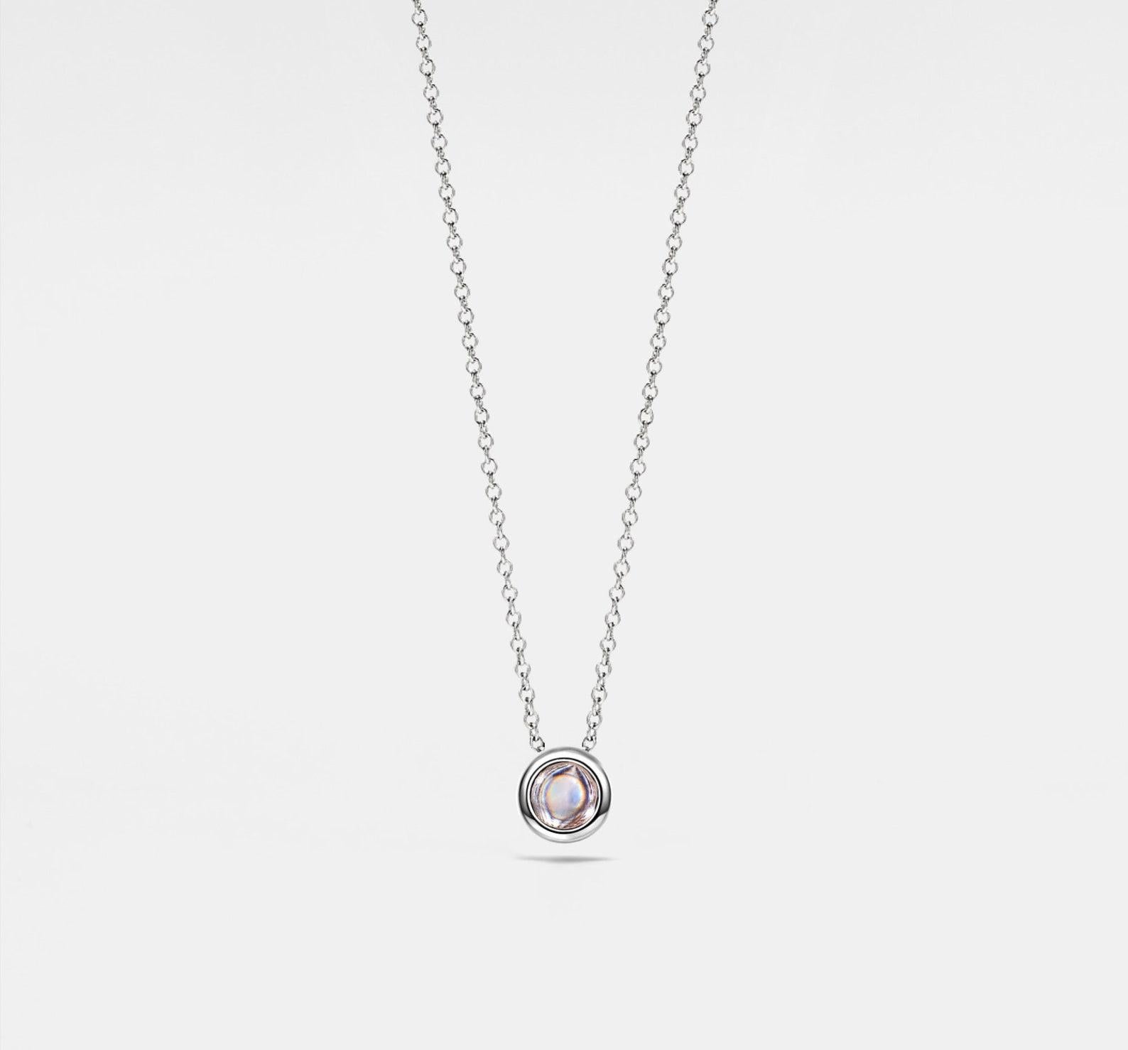 Personalized Silver Bubble Projection Necklace