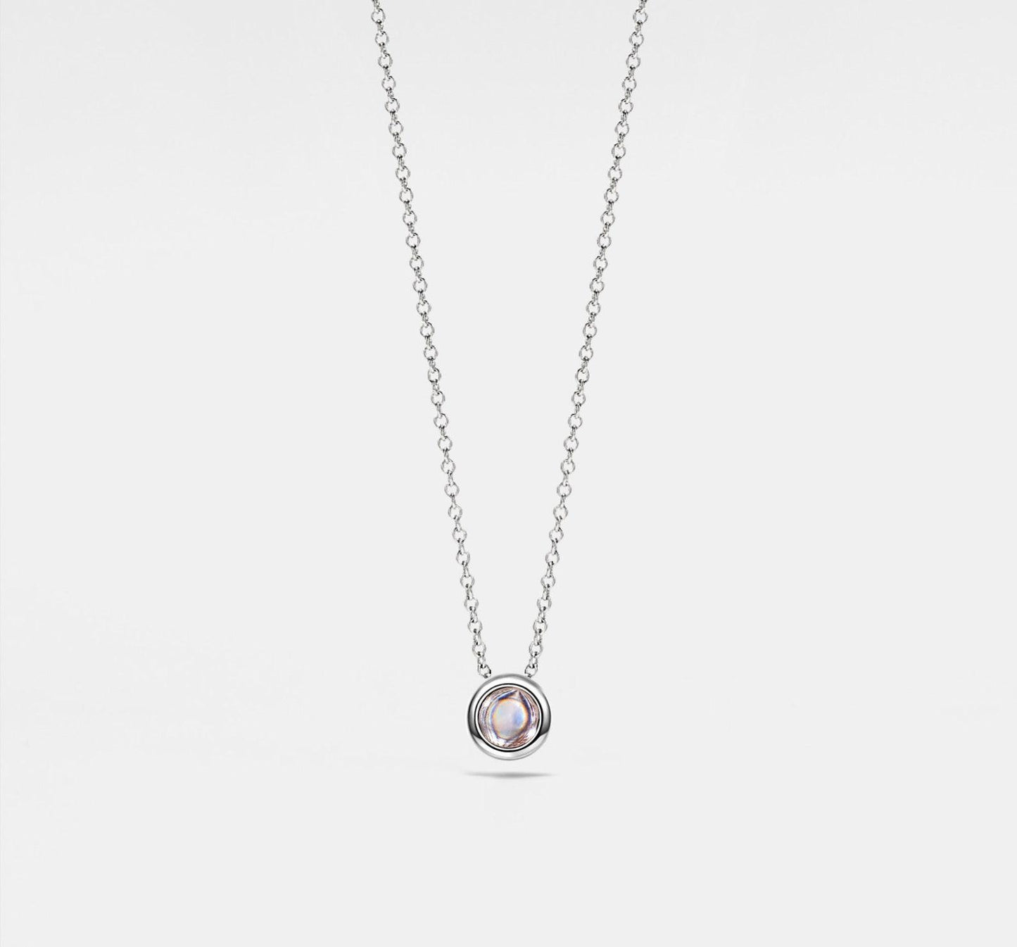 Custom Silver Bubble Projection Necklace