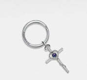 Silver Cross Projection Keychain Gift