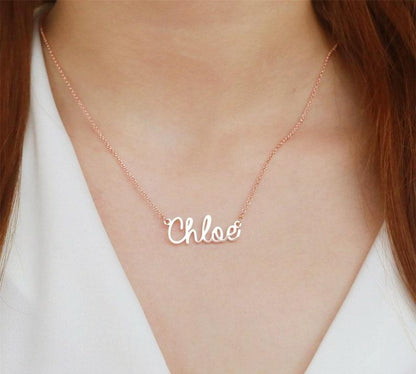 Personalized Rose Gold Name Necklace