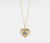 Heart Photo Projection Necklace in Sterling Silver