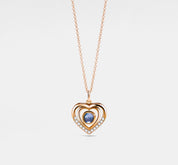 Heart Photo Projection Necklace in Sterling Silver