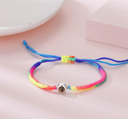 Customized Braided Rope Projection Bracelet