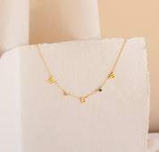 Personalized Gemstone Initial Necklace