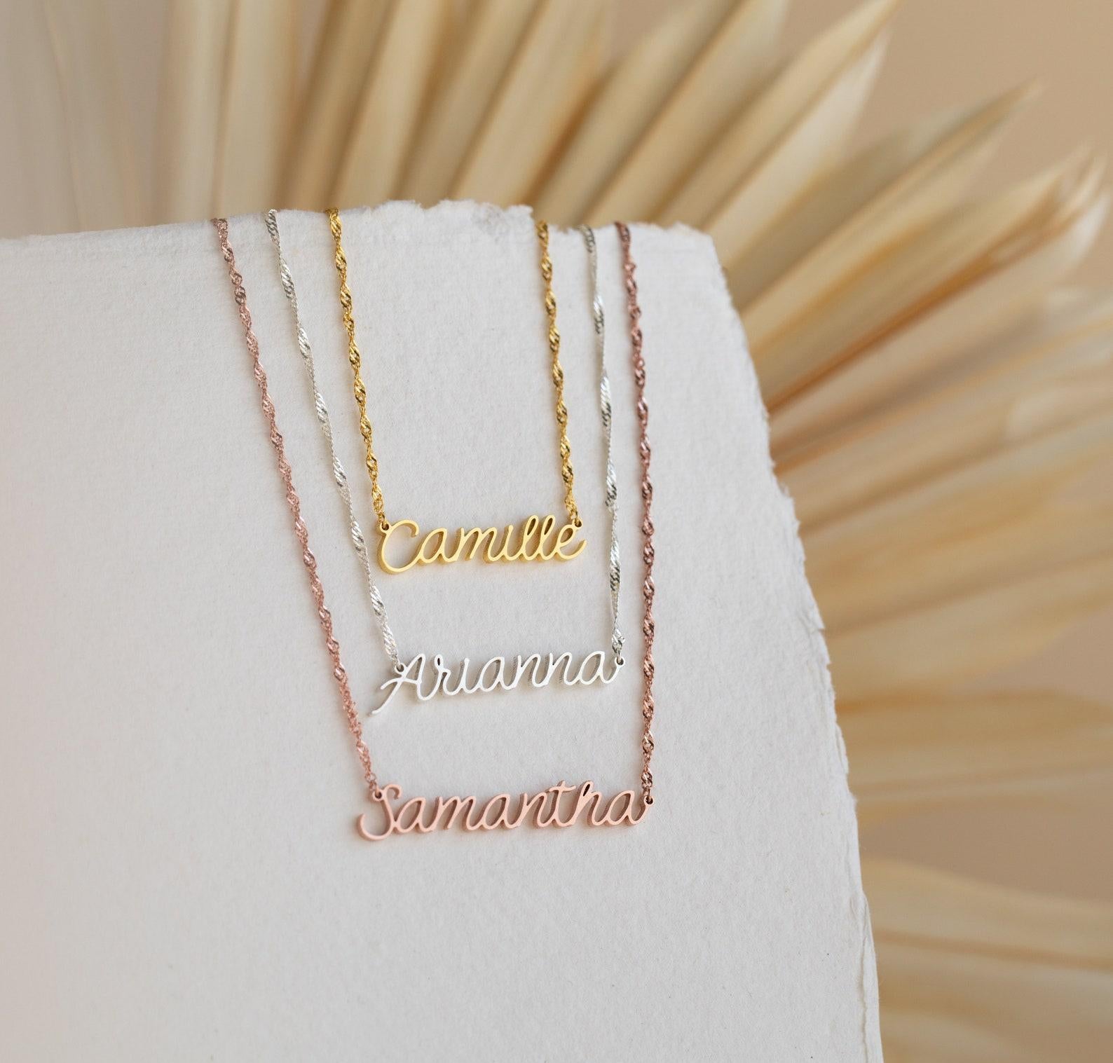 Personalized Twist Chain Name Necklace