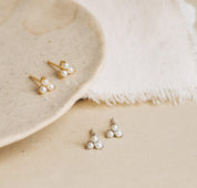 Delicate Pearl Stud Earrings for Anniversary